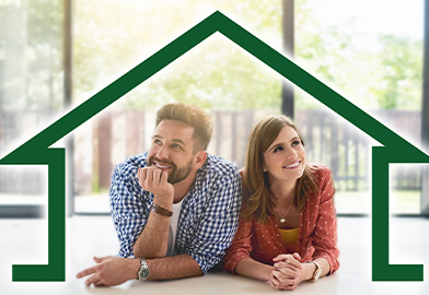 Happy Couple Dreaming of a new house