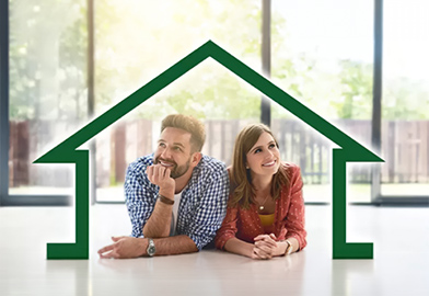 couple under green house